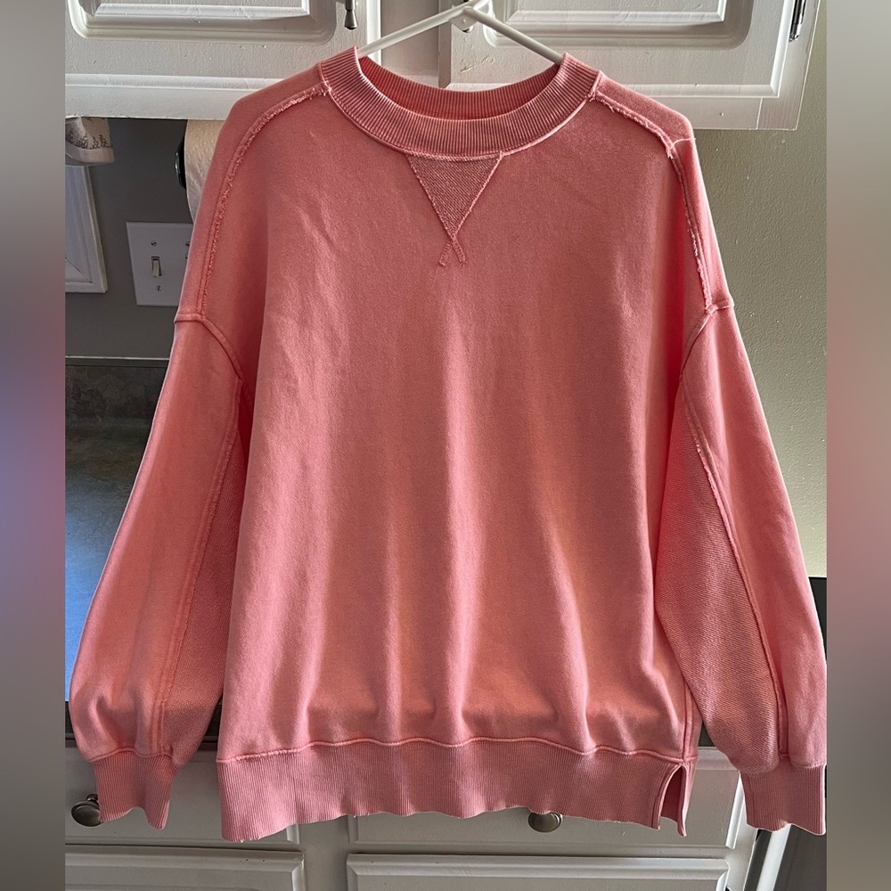 Aerie Light Pink Crew Neck Sweatshirt
